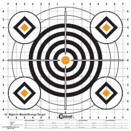 Caldwell High Visibility Site In Target 16" Black and Orange, 10 Pack