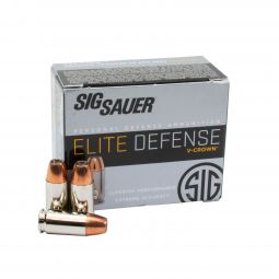 Sig Sauer Elite Defense V-Crown 9mm 124gr. JHP Ammunition 20 Round Box