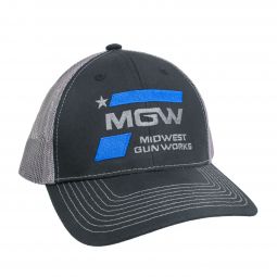 Midwest Gun Works Black And Gray Washed Mesh Back Logo Cap