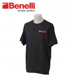 Benelli Black T-Shirt with Red Logo