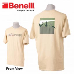 Benelli Flyway T-Shirt with Realtree MAX-5 Logo, Tan