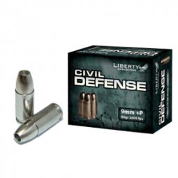 Liberty Civil Defense 9mm +P Luger 20 Pack 50gr. HP