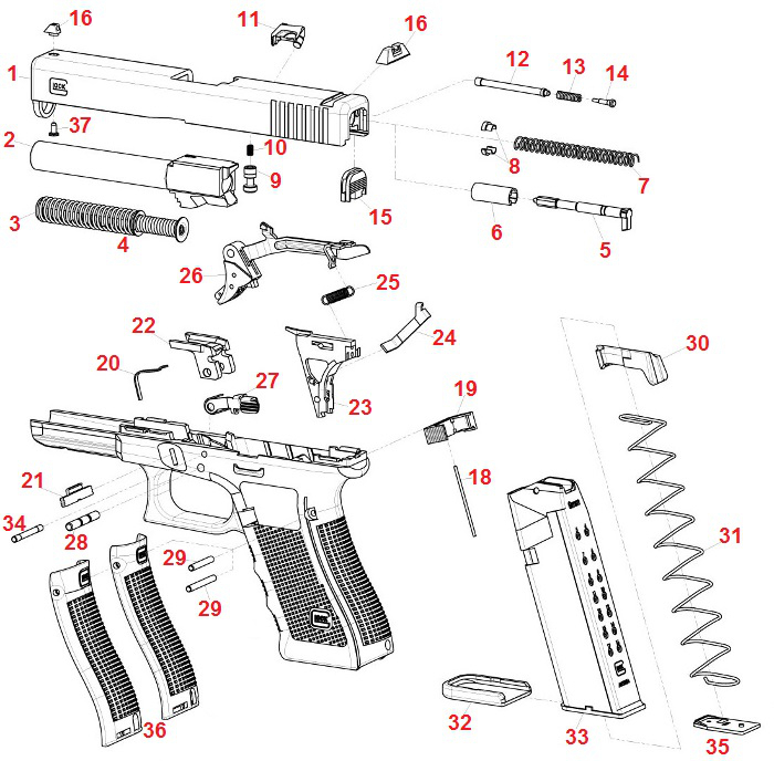 glock parts diagram glock gun parts glock parts diagram glock gun parts