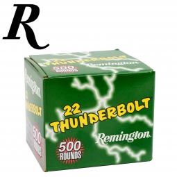 Remington Thunderbolt High Speed .22 Long Rifle 40gr. Round Nose Ammunition, 500 Round Box
