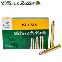 Sellier & Bellot 9.3x72R 193gr SP, 20 Round Box Ammunition