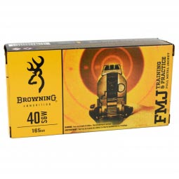 Browning Training & Practice .40 S&W 165gr. FMJ Ammunition, 50 Round Box