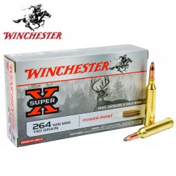 Winchester Super-X 264 Win. Mag. 140gr Power Point Ammunition, 20 Round Box