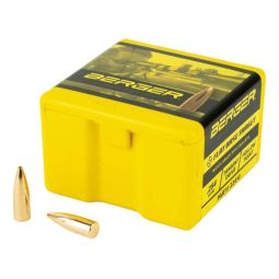 BERGER BULLETS FB TARGET, .224 DIAMETER, 22 CALIBER, 55 GRAIN, FLAT BASE HOLLOW POINT, 100 COUNT