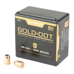 SPEER AMMUNITION GOLD DOT .451 230GR HOLLOW POINT SB 100CT