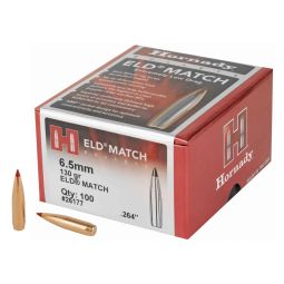 HORNADY ELD-M, .264 DIAMETER, 6.5MM, 130 GRAIN, BALLISTIC TIP, 100 COUNT