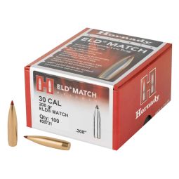 HORNADY ELD-M, .308 DIAMETER, 30 CALIBER, 208 GRAIN, BALLISTIC TIP, 100 COUNT