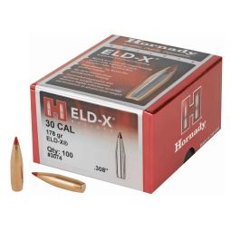 HORNADY ELD-X, .308 DIAMETER, 30 CALIBER, 178 GRAIN, BALLISTIC TIP, 100 COUNT