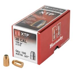 HORNADY XTP, .357 DIAMETER, 38 CALIBER, 158 GRAIN, HOLLOW POINT, 100 COUNT