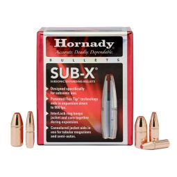 HORNADY SUB-X, .458 DIAMETER, 410 GRAIN, FLEX TIP, 50 COUNT