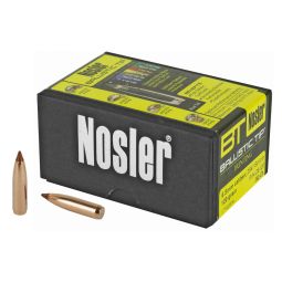 NOSLER BALLISTIC TIP, .264 DIAMETER, 6.5MM, 120 GRAIN, SPITZER BOAT TAIL, 50 COUNT