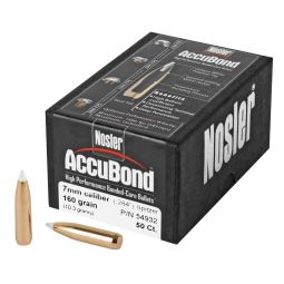 NOSLER ACCUBOND, .284 DIAMETER, 7MM, 160 GRAIN, SPITZER BOAT TAIL, 50 COUNT