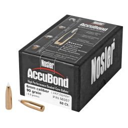NOSLER ACCUBOND, .243 DIAMETER, 6MM/243 WINCHESTER, SPITZER BOAT TAIL, 50 COUNT
