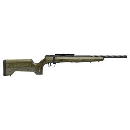 SAVAGE B17 TIMBER TACTICAL, 17HMR 18" BLACK/GREEN LAMINATE