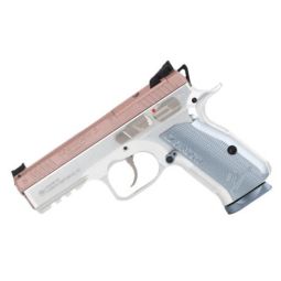 CZ SHADOW 2 COMPACT OR 9MM FS, 4" 15RD ROSE SILVER GRIPS