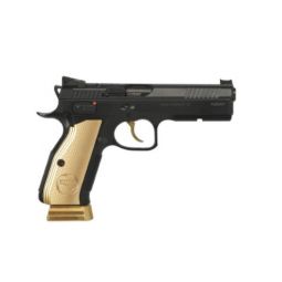 CZ SHADOW 2 GOLD DIGGER OR 9MM, 19RD GOLD GRIP ADJ REAR SIGHT