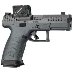 CZ P-10 C OR PORTED 9MM 4" FS, 15RD BLACK NITRIDE GRAY COA