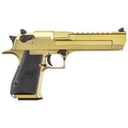 DESERT EAGLE MARK XIX 50AE 6", GOLD ZIRCONIUM HOGUE GRIPS