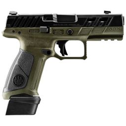 BERETTA APX A1 FS PORTED 9MM, 4.25" 17 & 21RD OD GREEN