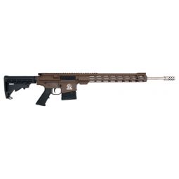 GLFA AR10 RIFLE 6.5CM 20" S/S, BBL 10-SHOT BUCK BROWN
