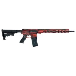 GLFA AR15 BATTLEWORN 223 WYLDE, 16" NIT BBL LIPSTICK RED