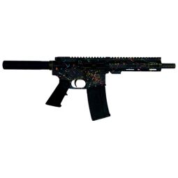 GLFA AR15 PISTOL 223 WYLDE, 7.5" NITRIDE SPLATTER BLACK