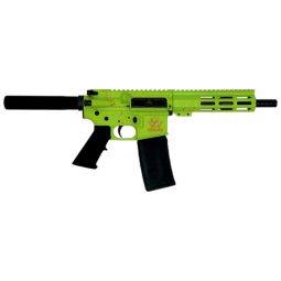 GLFA AR15 PISTOL 223 WYLDE, 7.5" NITRIDE ZOMBIE SPLATTER