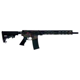 GLFA AR15 SPLATTER 223 WYLDE, 16" 1:8 NIT BBL BLACK