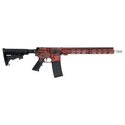 GLFA AR15 BATTLEWORN 223 WYLDE, 16" S/S BBL LIPSTICK RED