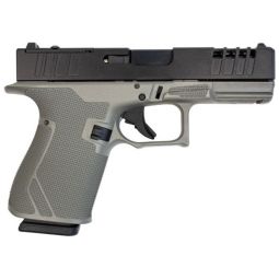 GLFA 19 STRIKER 9MM 4" 15 SHOT, BLACK SLIDE BULL SHARK FRAME