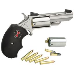 NAA "BLACK WIDOW" COMBO 2" FS, 22LR/22WMR S/S BLACK RUBBER