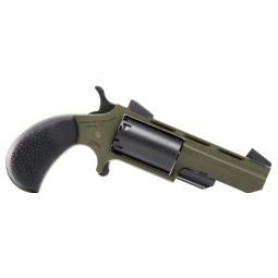 NAA HUNTSMAN MINI-REVOLVR, 22LR/22WMR 2" FIXED OD GRN
