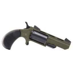 NAA HUNTSMAN MINI-REVOLVR, 22WMR 2" FIXED OD GRN RUBBER