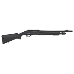 IVER JOHNSON PUMP 12GA 3" 18", MUZZLE BRAKE BLUED SYNTHETIC