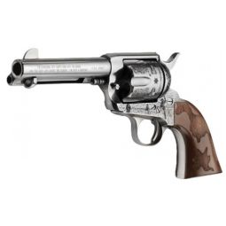 E.M.F. COWPOKE 45LC 4.75", ENGRAVED NICKEL WOOD