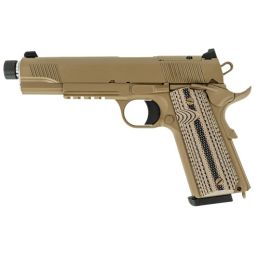 TISAS 1911 DUTY B45RDG 45ACP, 5.5" THREADED BBL 8RD FDE