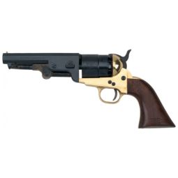 E.M.F. 1851 NAVY BRASS SHERIFF, 44 CAL 5.5" ENGRAVED BLD/WALNT