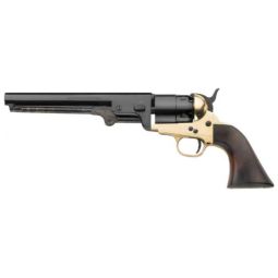 E.M.F. 1851 NAVY REB 44 CAL, 7.5" OCTAGON BLUED WALNUT
