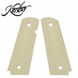 Kimber 1911 Full Size Ambi Grips, G10 Desert Sand Warrior Pattern, Mag Well