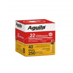 Aguila Super Extra 22 LR Ammunition, 40gr. Soft Point, 250 Round Box
