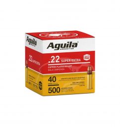 Aguila Super Extra 22 LR Ammunition, 40gr. Soft Point, 500 Round Box