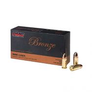 PMC Bronze 9mm 115gr. FMJ Ammunition, 50 Round Box