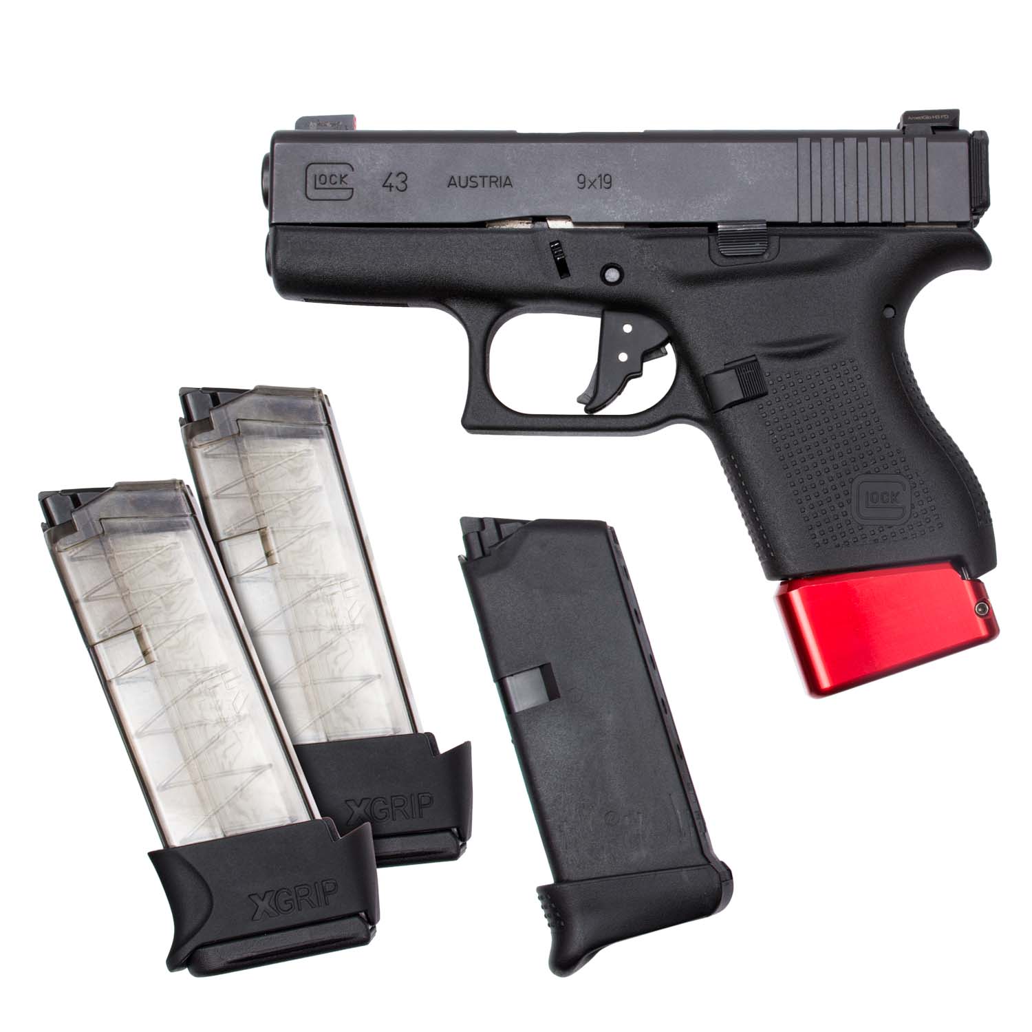 Glock 43 9mm Pistol w/ Vickers Tactical Upgrades, Ameriglo Night