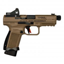 Canik TP9 Elite Combat Pistol w/Vortex Viper, 9mm (1) 15rd. & (1) 18rd. Mag, FDE