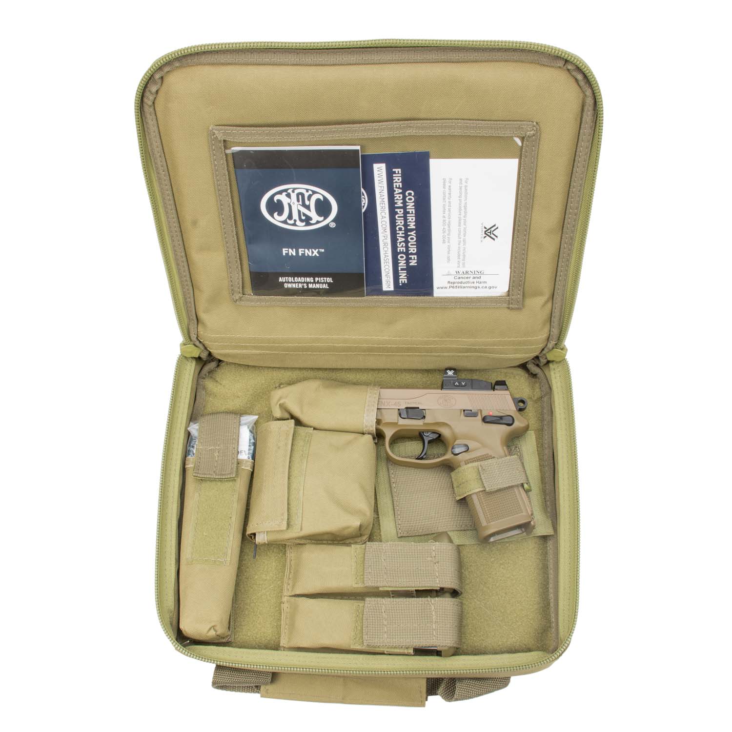 FNH FNX-45 Tactical DA/SA .45 ACP w/ Vortex Venom 6 MOA, 2 15rd