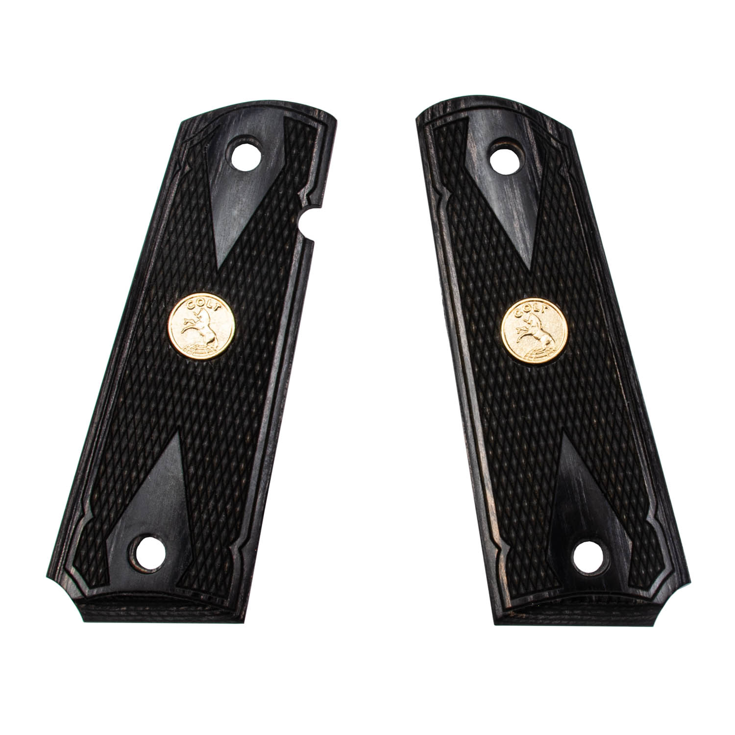 Altamont 1911 Gvmt Grips, Classic Panel Silverblack Double Diamond